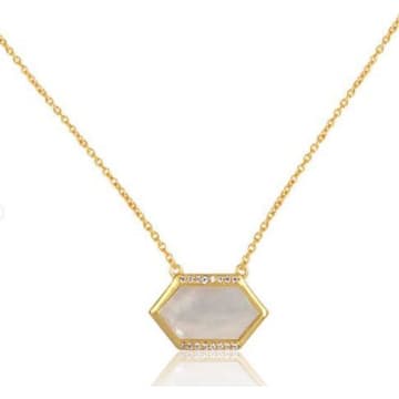 Nekewlam Dainty Mother Of Pearl Pendent Necklace