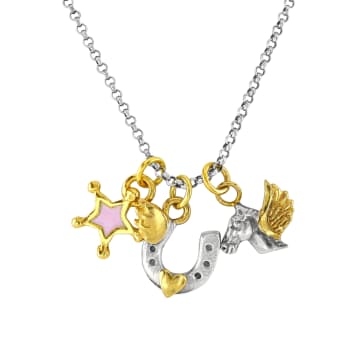 Sophie Harley Pegasus Charm Cluster Necklace