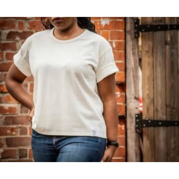 Every Thing We Wear Michelle Boxy Cut Top T Shirt Off White Unbleached Organic Cotton