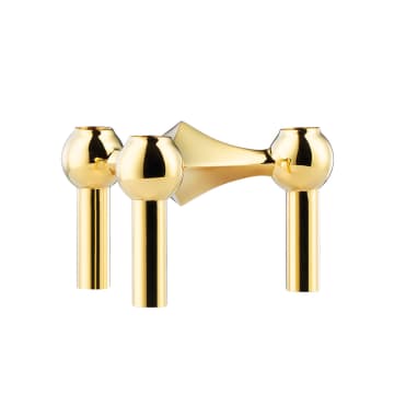 Stoff Nagel Candlestick Brass In Gold