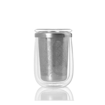 Adhoc Fusion Glass Tea Glass With Infuser