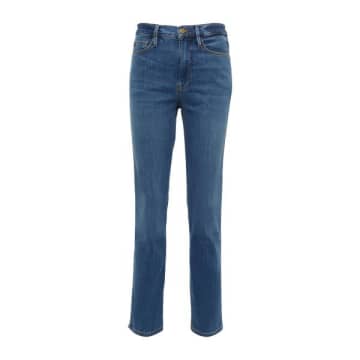 Frame Le Sylvie High-rise Slim-leg Jeans In Dark Denim