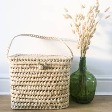 Beldi Maison Maysa Lidded Storage Basket Bag