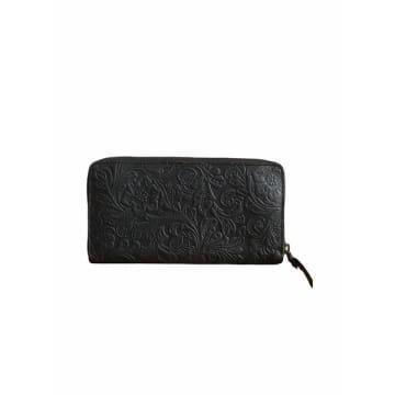 Collardmanson Zipped Purse / Wallet- New Black Floral