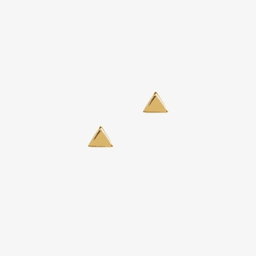 Matthew Calvin Triangle Stud Earrings In Gold