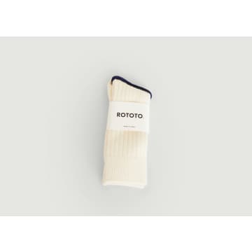 Rototo Plain Ribbed Socks
