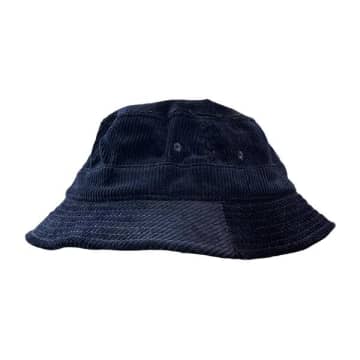 Universal Works Bucket Hat In Navy Brisbane Cord In Blue