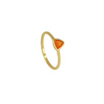 Ottoman Hands Erato Carnelian Triangle Stacking Ring