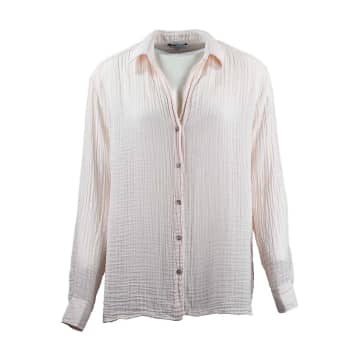 Michael Stars Leo Button Down Top In Pink