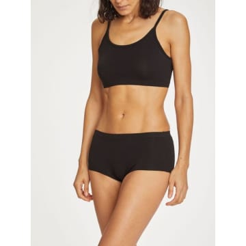 Thought Leah Gots Organic Cotton Jersey Bralette In Black