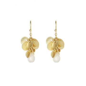 Ashiana Winona Earrings In Gold With Moonstone