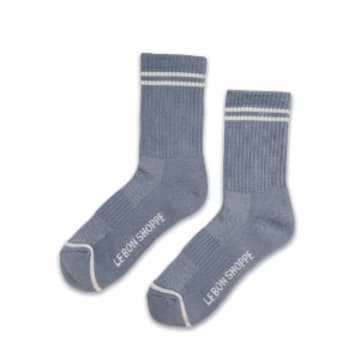 Le Bon Shoppe Boyfriend Blue Grey Socks