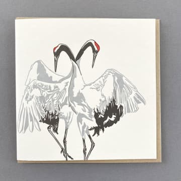 Penguin Ink Red-crowned Crane Card