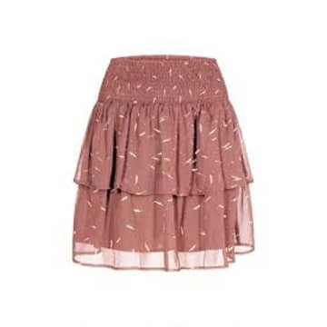 Anorak Moves Elise Tiered Skirt Faded Rose Gold Chiffon