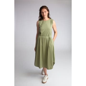 Beaumont Organic Ss22 Mulberry Organic Cotton Dress In Sage