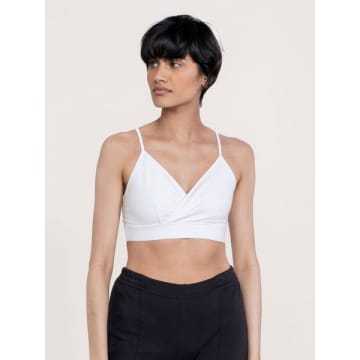Thought Gots Organic Cotton Jersey Triangle Bralette In White