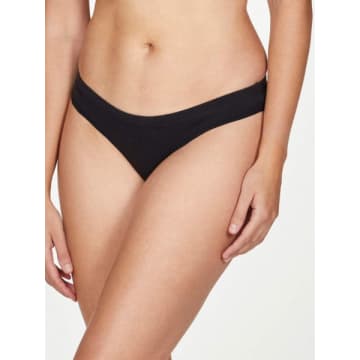 Thought Leah Gots Organic Cotton Jersey Thong In Black