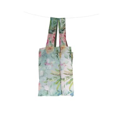 Artebene Reuseable White Floral Watercolour Shopping Bag