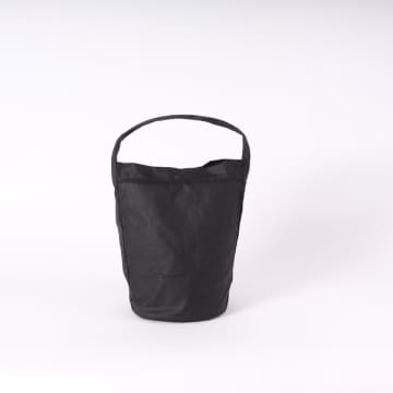 Kate Sheridan Black Waxed Bucket Bag