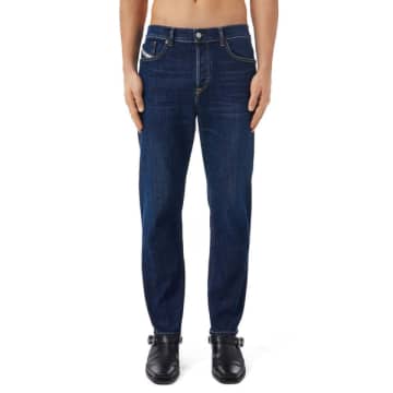 Shop Diesel D-fining 09b90 Tapered Fit Jeans In Blue