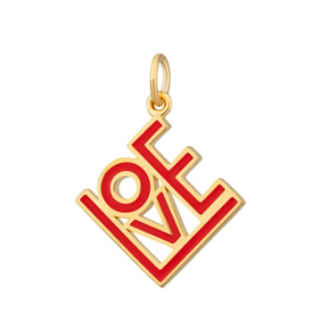 Scream Pretty Red And Gold Love Charm