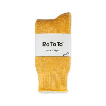 Rototo Double Face Merino Socks In Yellow