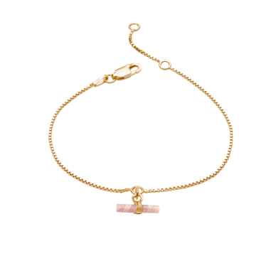 Rachel Jackson Mini Rose T-bar Gold Bracelet