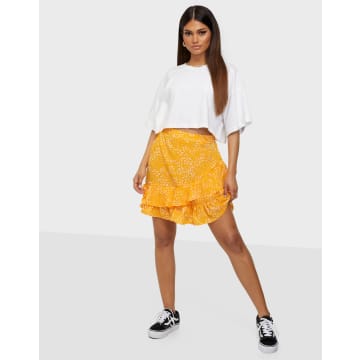 Vero Moda Hw Frill Skirt Wvn Ga In Yellow ModeSens