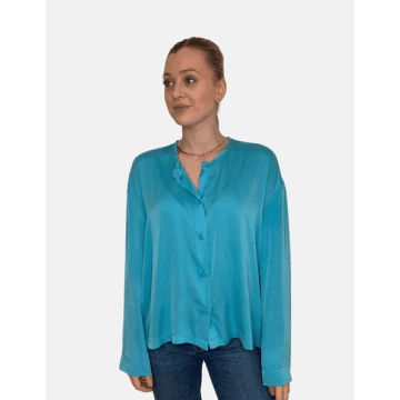 Me 369 Kail Shirt Turquoise In Blue