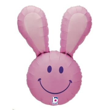 Foil Smiley Bunny Pink