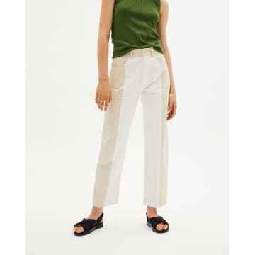Thinking Mu Patched Nele Pants In White