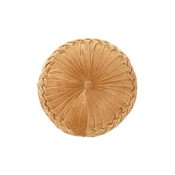 Casa Amarosa Velvet Round Handmade Pillow | Clay