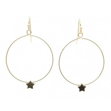 Isles & Stars Hoops With Star Beads In Metallic