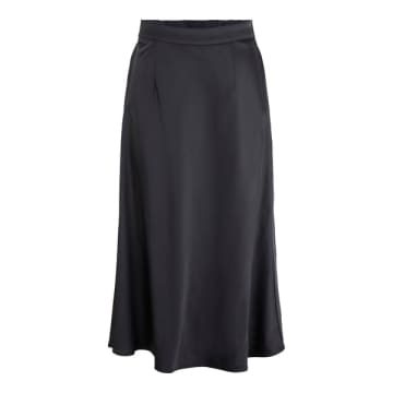 Pieces Black Okina Midi Skirt