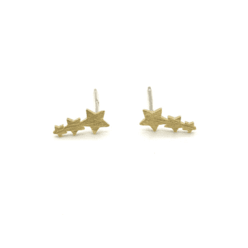 Sixton London Celestial Triple Star Earrings