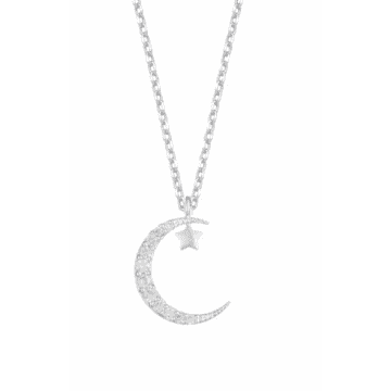 Estella Bartlett Moon And Star Necklace In Metallic