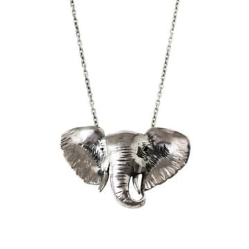 Michi Roman Elephant Necklace In Metallic