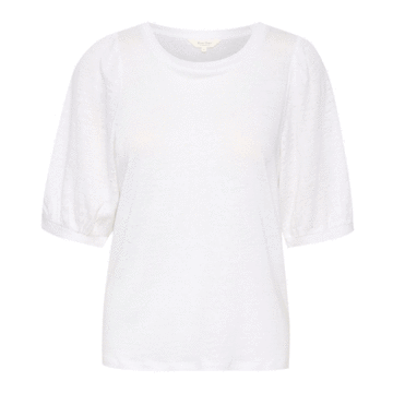 Part Two Evin White Linen T-shirt