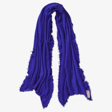 Pur Schoen Hand Felted Cashmere Soft Scarf In Blue/blue