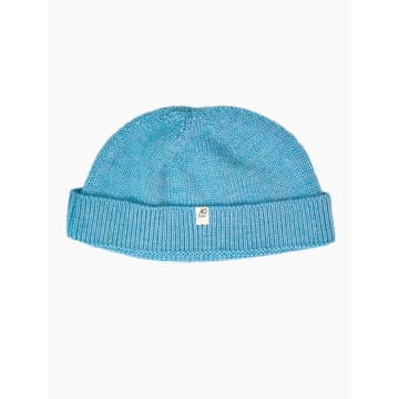40 Colori Turquoise Solid Wool Fisherman Beanie In Blue