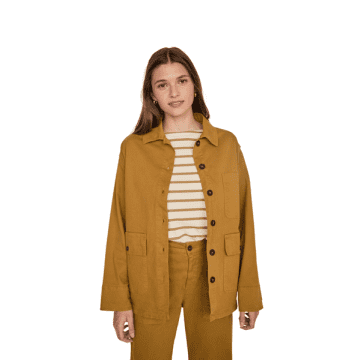 Yerse Remy Button Front Jacket Olive Green