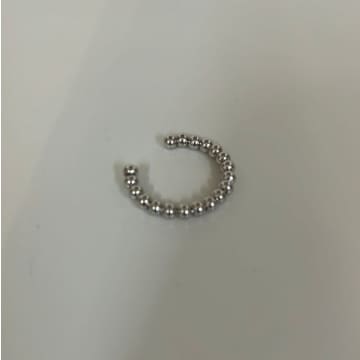 Anorak Sterling Silver Beaded Ring In Metallic