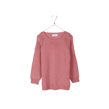 Indi And Cold Recycled Fibre Jumper In Rose Pink