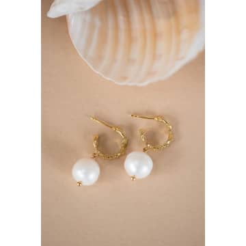 Zoe And Morgan Asahan Pearl Gold Earrings