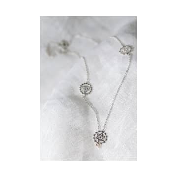 Zoe And Morgan 7 Chakra Necklace Silver In Metallic