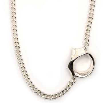 Hannah Bourn Inline Smooth Fragmented Shell Necklace In Metallic