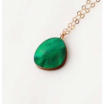 Wolf & Moon Beatrice Necklace In Emerald