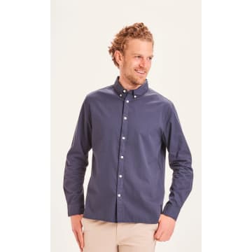 Knowledge Cotton Apparel 90864 Larch Custom Fit Cord Shirt Total Eclipse