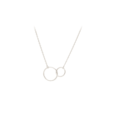 Pernille Corydon Double Plain Ring Necklace In Silver In Metallic