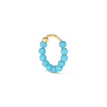 Jane Kønig Bermuda Turquoise Twist Earring In Gold